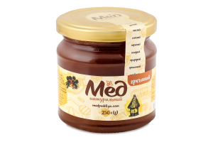 Мед натуральный гречишный Мед Поділля с/б 250г