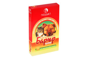 Краплі д/дорослих собак та котів інсектоакарицидні Бар"єр супер №2 3*1мл Продукт