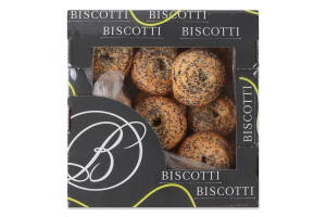 Печенье сдобное песочно-отсадное Маргаритка с маком Biscotti к/у 0.28кг
