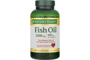 Nature's Bounty Fish Oil 1200 MG Rapid Release Softgels - 200 CT