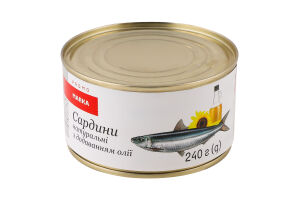 Сардини натуральні з додаванням олії Marka Promo з/б 240г