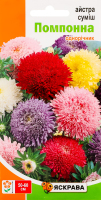 Насіння Квіти Айстра суміш помпонна 0,3г Яскрава