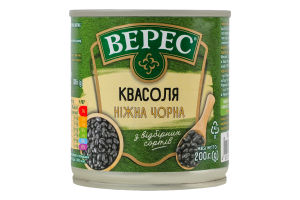Фасоль черная стерилизованная Нежная Верес ж/б 200г