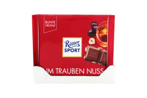 Шоколад з ромом родзинками та горіхами Ritter Sport 100г