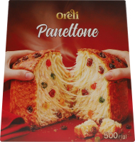 Кекс с изюмом и цукатами Панеттоне Oreli к/у 500г