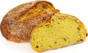 Хлеб Крафтяр подовый с куркумой и изюмом