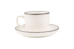 Чашка 220мл з блюдчем кераміка KYYW692