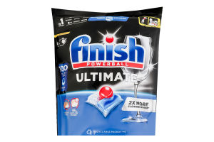 Средство для мытья посуды в посудомоечных машинах в капсулах All in 1 Ultimate Powerball Finish 100шт