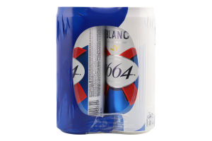 Пиво спеціальне 4х330мл 4.8% пшеничне світле пастеризоване Blanc Kronenbourg 1664 м/у