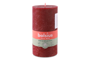 Свеча темно-красная 13х6.8см №103668790347 Bolsius 1шт