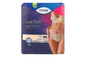 Труси урологічні з високою посадкою для жінок M Plus Creme Lady Pants Tena 9шт
