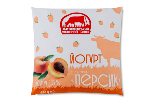 Йогурт 1.5% Персик Житомирський молочний завод м/у 400г