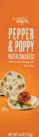 Simply Enjoy Water Crackers Pepper & Poppy