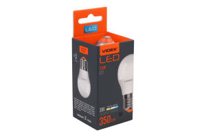 Лампа світлодіодна 3.5W 350lm E27 3000К G45e Videx 1шт