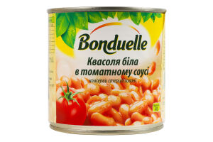 Фасоль белая в томатном соусе стерилизованная Bonduelle ж/б 430г
