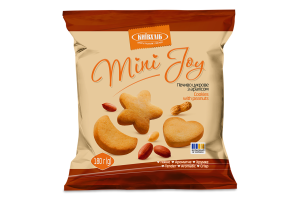 Печенье сахарное с арахисом Mini joy Київхліб м/у 180г
