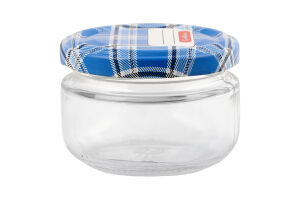 Банка скляна з металевою кришкою 100мл №1100м EverGlass 1шт