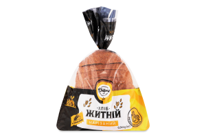 Хліб половинка в нарізці Житній Добрий м/у 0.34кг
