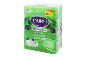 Мыло туалетное с экстрактом оливкового масла Nature's Olive Duru 4х150г