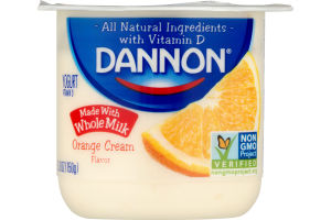 Dannon Whole Milk Yogurt Orange Cream