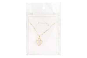 Ланцюжок жовтий метал з підвіскою 40см FHF1508