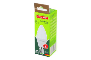 Лампа світлодіодна 6W E14 3000К Ecological Eurolamp 1шт