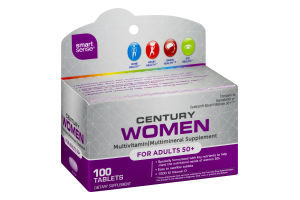 Smart Sense Century Women Adults 50+ Multivitamin/Multimineral Supplement Tablets - 100 CT