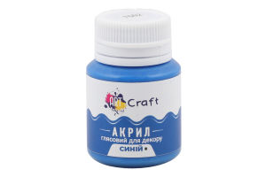 Фарба акрилова д/декору синя глянсова 20мл АртКрафт