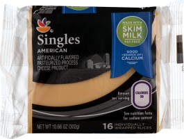 Ahold Singles American Cheese Skim Milk Individually Wrapped Slices - 16 CT