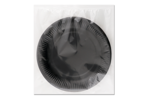 Тарілка паперова чорна 23см 5шт Кантрі Трейд Компані