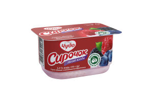 Сирок 5% збитий з наповнювачем фруктовим Лісові ягоди Чудо ст 100г