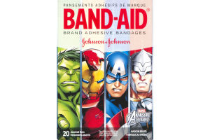 Band-Aid Brand Adhesive Bandages Assorted Sizes Marvel Avengers - 20 CT