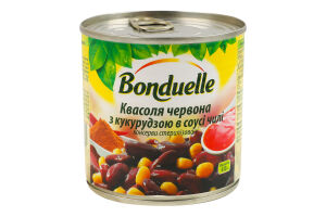 Фасоль красная с кукурузой в соусе чили стерилизованная Bonduelle ж/б 430г