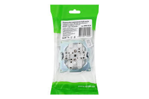 Розетка біла подвійна без заземлення Ерсте