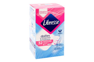 Прокладки щоденні поглинаючі Dailies Fresh&Protect Regular Libresse 32шт