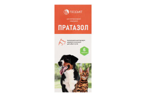 Засіб антигельмінтний д/собак та котів Пратазол 6таблеток Продукт
