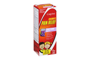 CareOne Children's Pain Relief Grape Flavor Ages 2-11 Oral Suspension Fever Reducer/Pain Reliever