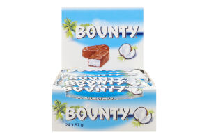 Батончик з м'якоттю кокоса вкритий молочним шоколадом Bounty м/у 2х28.5г