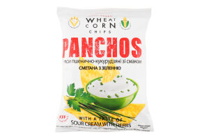 Чипси пшенично-кукурудзяні Сметана з зеленню Panchos м/у 82г