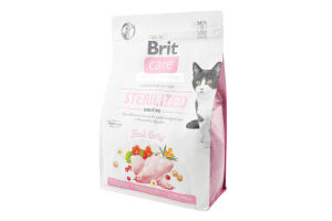 Корм сухой для взрослых котов гипоаллергенный Fresh Rabbit Sterilized Sensitive Care Brit м/у 2кг