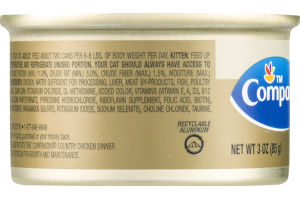 Companion Gourmet Food for Cats Country Chicken Dinner 3 OZ