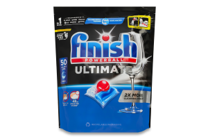Средство для мытья посуды в посудомоечных машинах в капсулах All in 1 Ultimate Powerball Finish 50шт