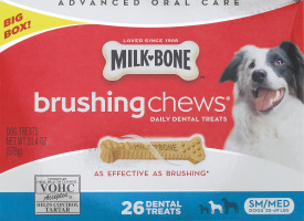 Milk-Bone Brushing Chews Daily Dental Dog Treats Sm/Med - 26 CT
