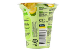 Йогурт 2% з наповнювачем фруктовим пастеризованим Диня Молокія ст 240г