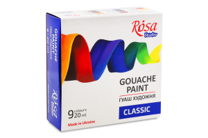 Фарби гуашеві Classic 9*20мл Rosa Studio