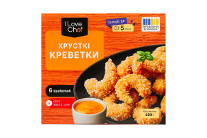 Креветки хрустящие 0.15кг + соус Манго-чили 0.03кг I Love Chef к/у 0.18кг
