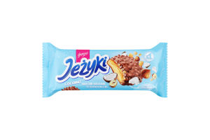 Печенье в молочном шоколаде с карамелью кокосовой стружкой фундуком и злаковыми чипсами Coconut Jezyki Goplana м/у 140г