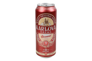 Пиво 0.5л 4.6% полутемне фільтроване пастеризоване Лагер Karlova Krčma ж/б