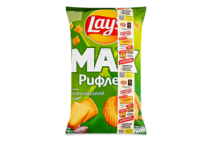 Чипси картопляні Королівський сир Рифлені Max Lay's м/у 95г