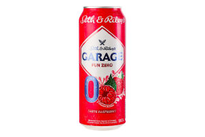 Пиво специальное 500мл безалкогольное пастеризованное Taste Raspberry Fun Zero №0 Seth&Riley's Garage ж/б